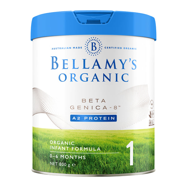 Bellamy's Organic Beta Genica-8™ Step2 BG8_800g_STEP_1_Front_JAN_25_g