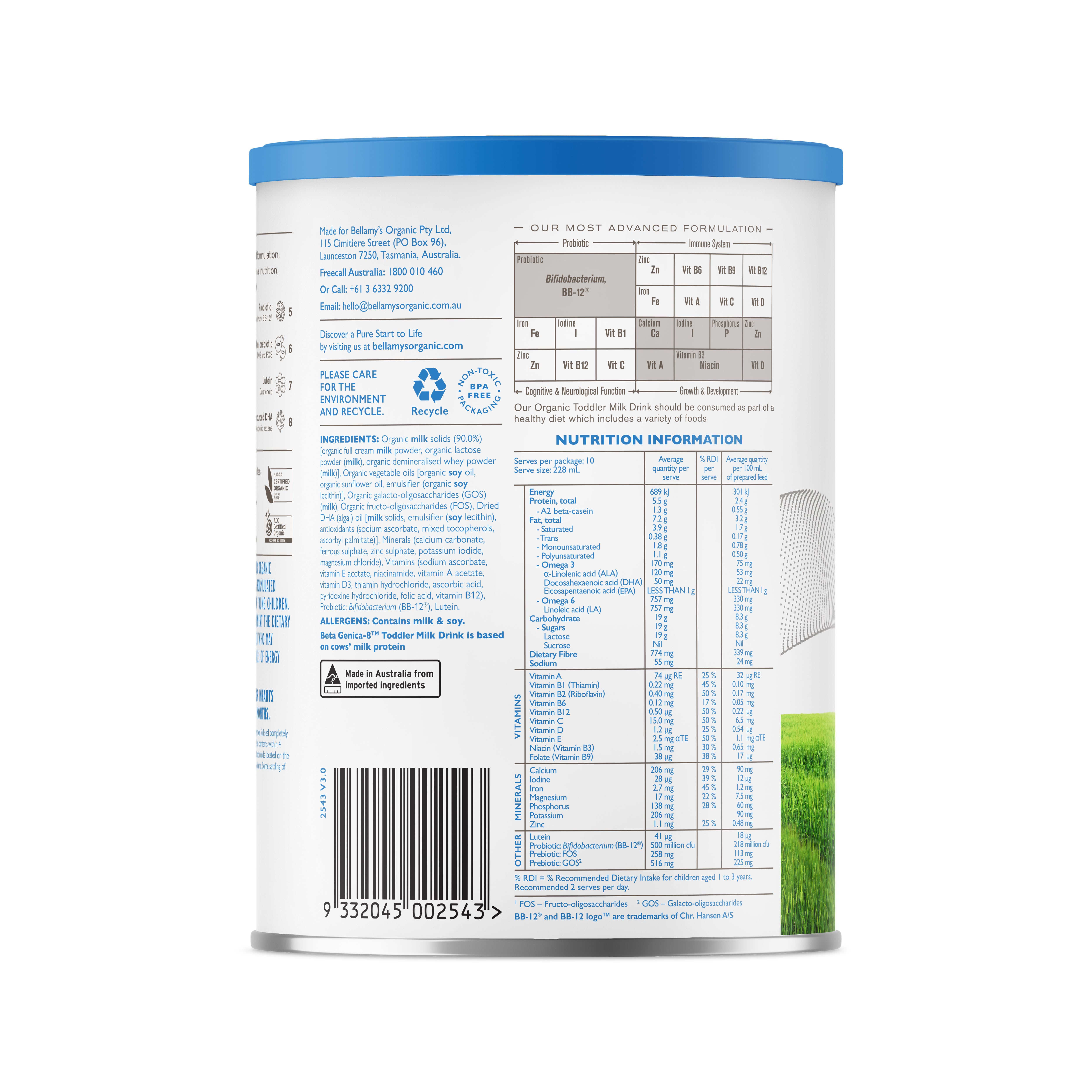 Beta Genica-8™ Step 3 Toddler Milk – Bellamy's Organic