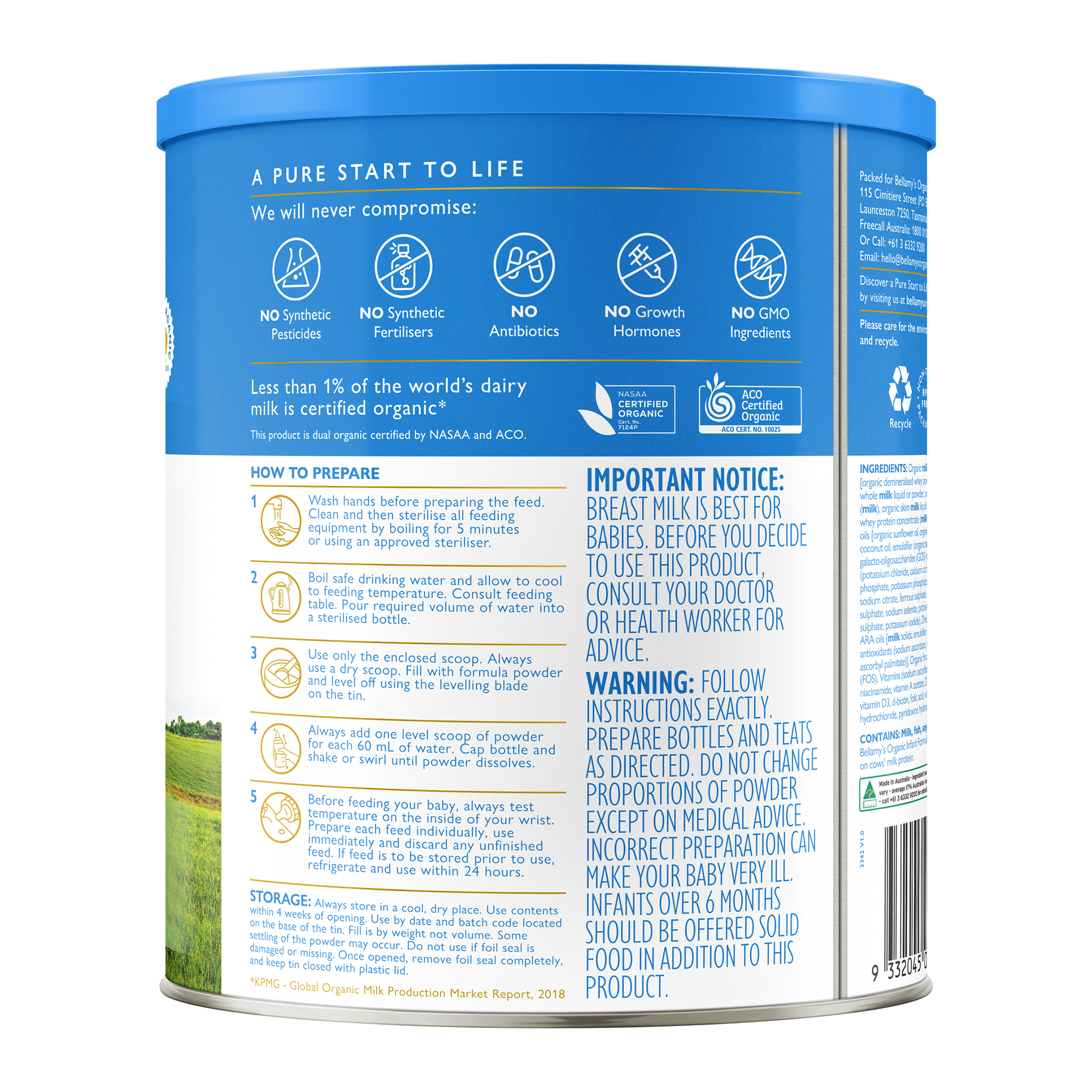 【Adrinne】Bellamy's Organic1粉ミルク 楽天市場】【送料無料】Bellamy's（ベラミーズ）オーガニック Organic