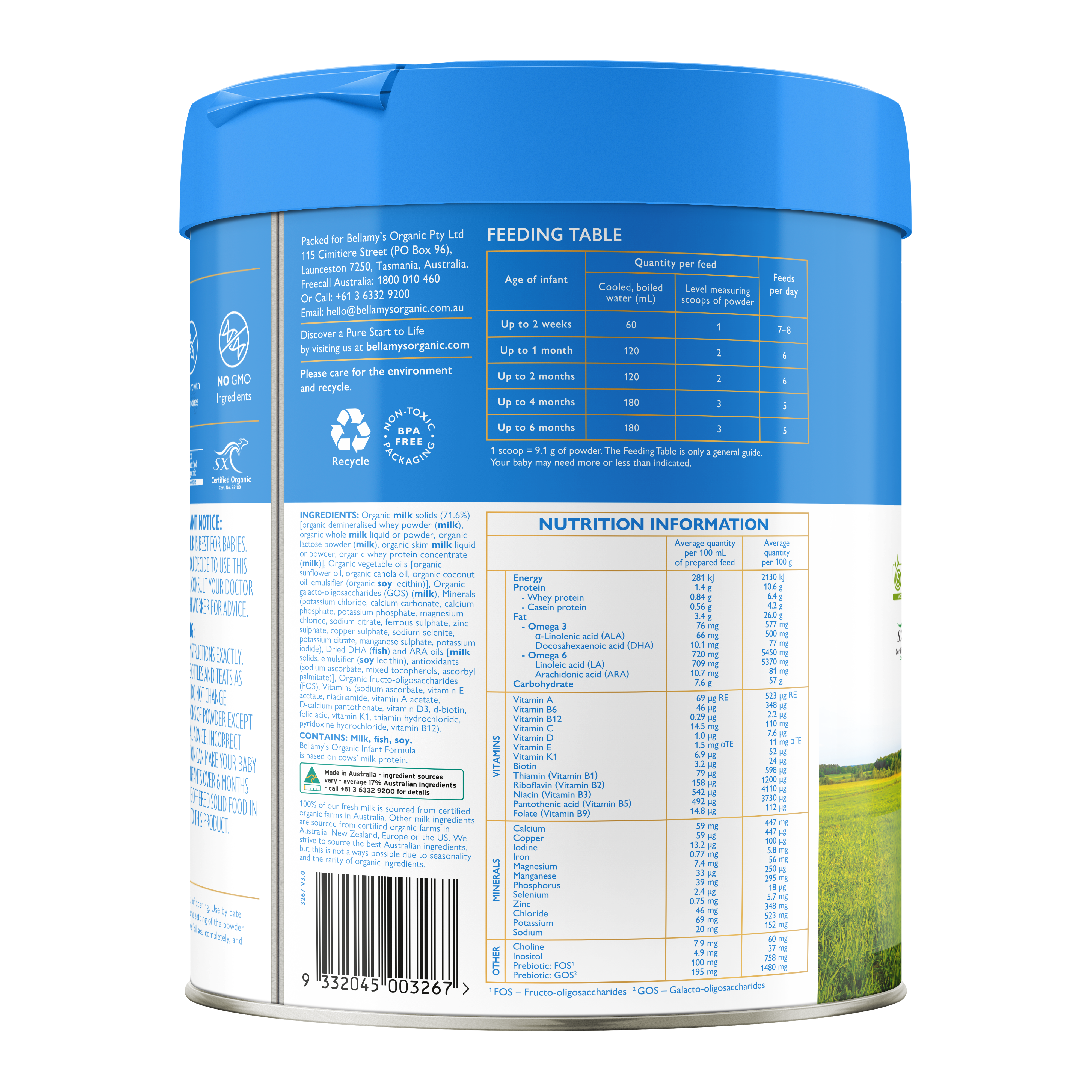 Infant Formula 2.0 (0-6 Months) – Bellamy's Organic