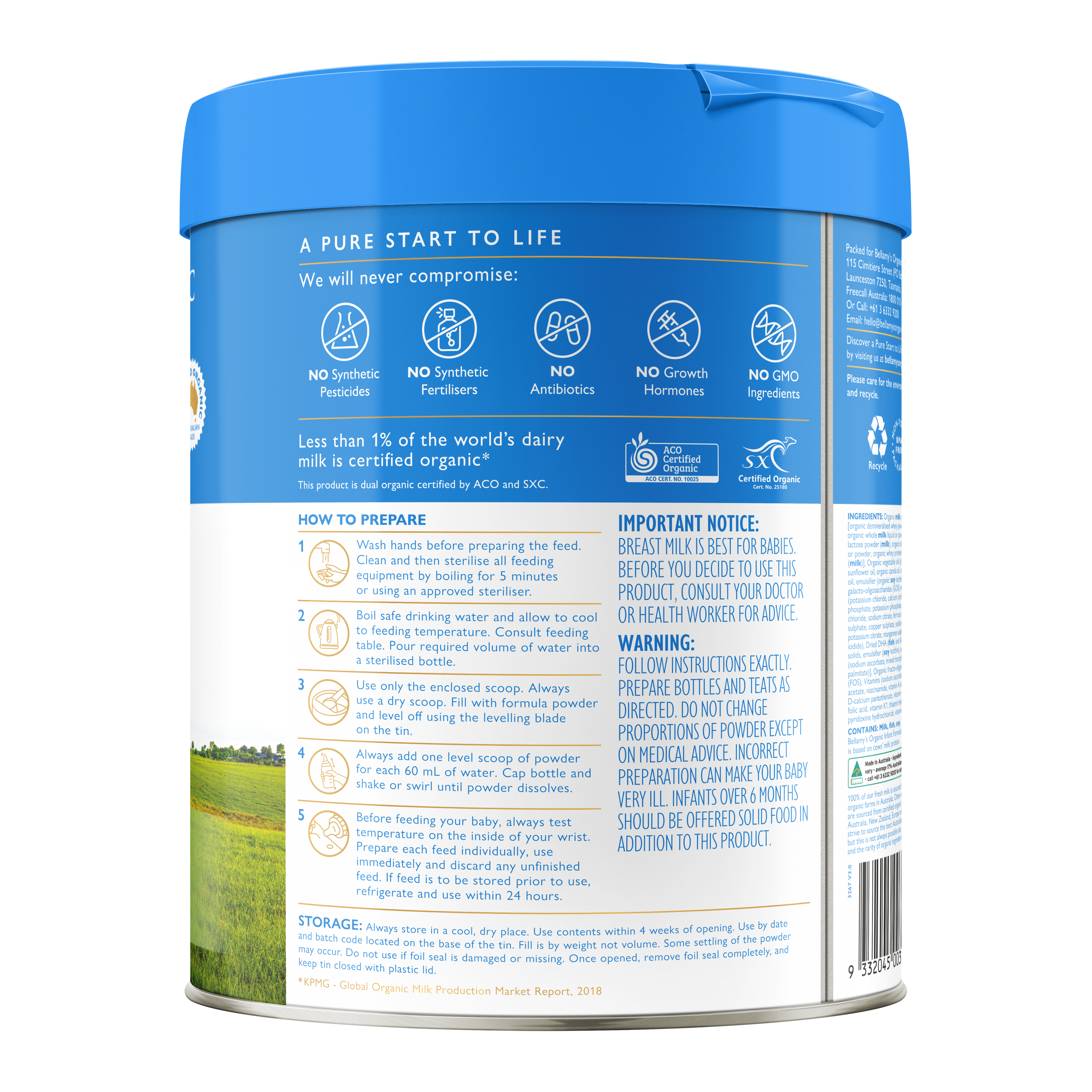 Infant Formula 2.0 (0-6 Months) – Bellamy's Organic