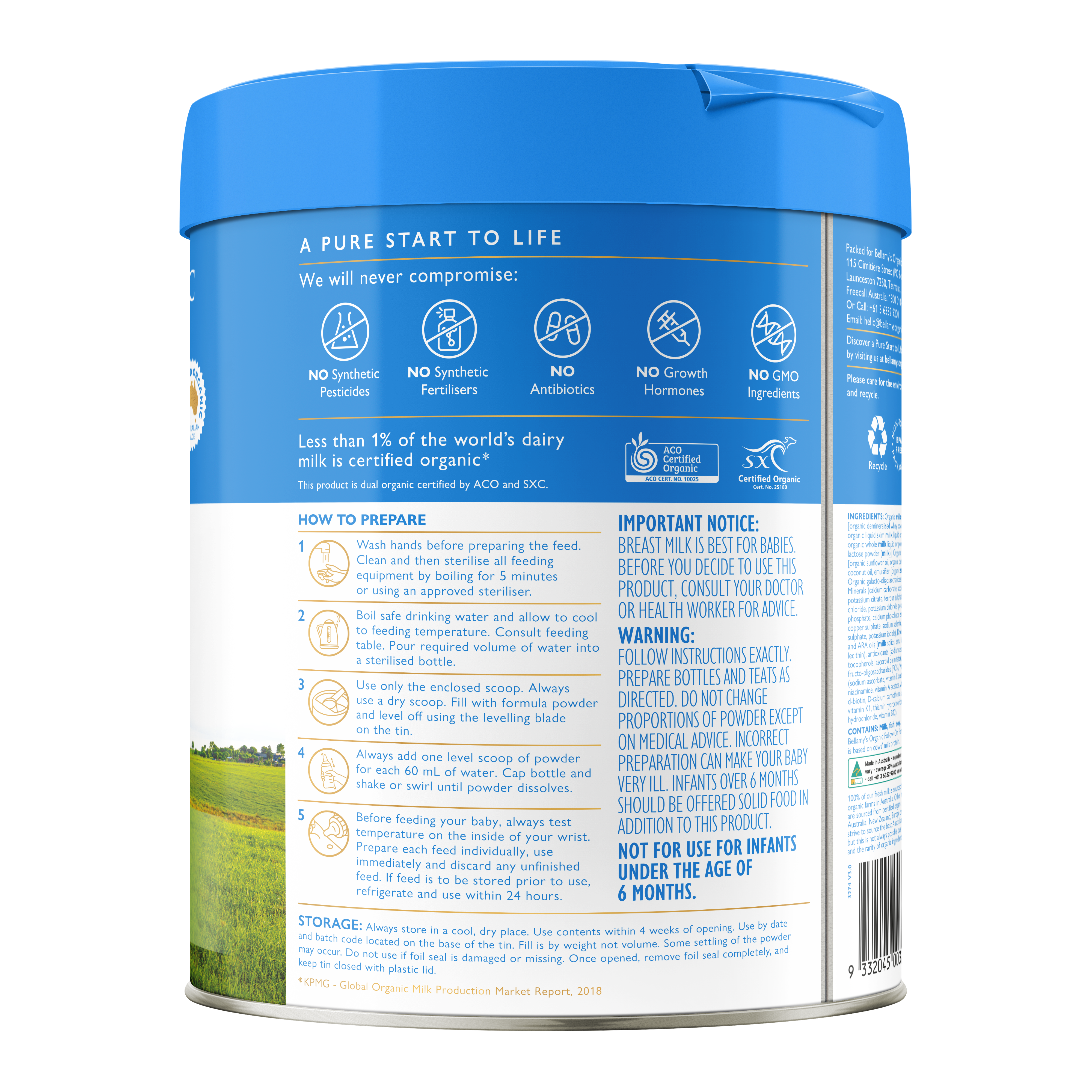 Follow-On Formula 2.0 (6-12 Months) – Bellamy's Organic