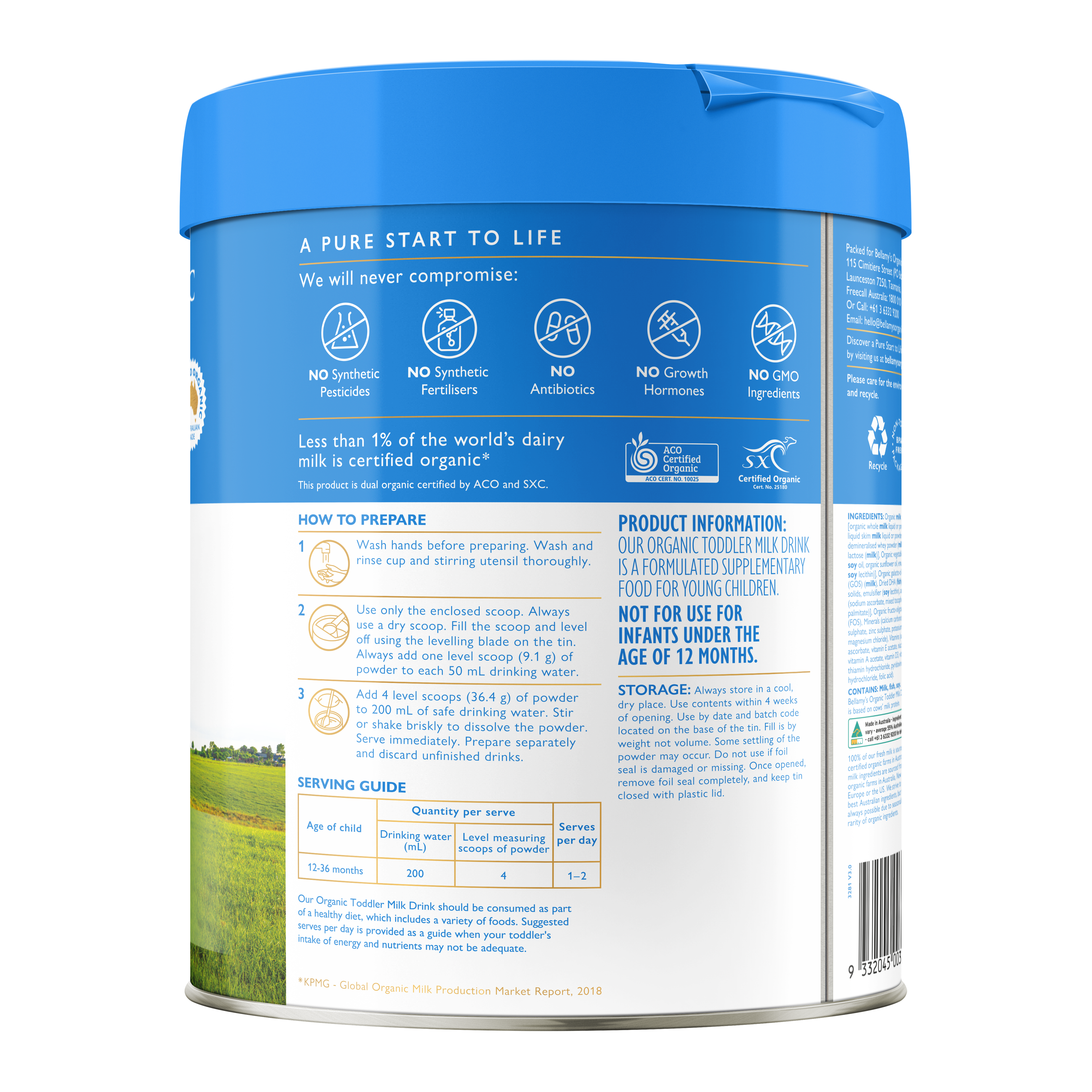 Stage 3 Toddler Milk Drink 2.0 (12-36 Months) – Bellamy's Organic