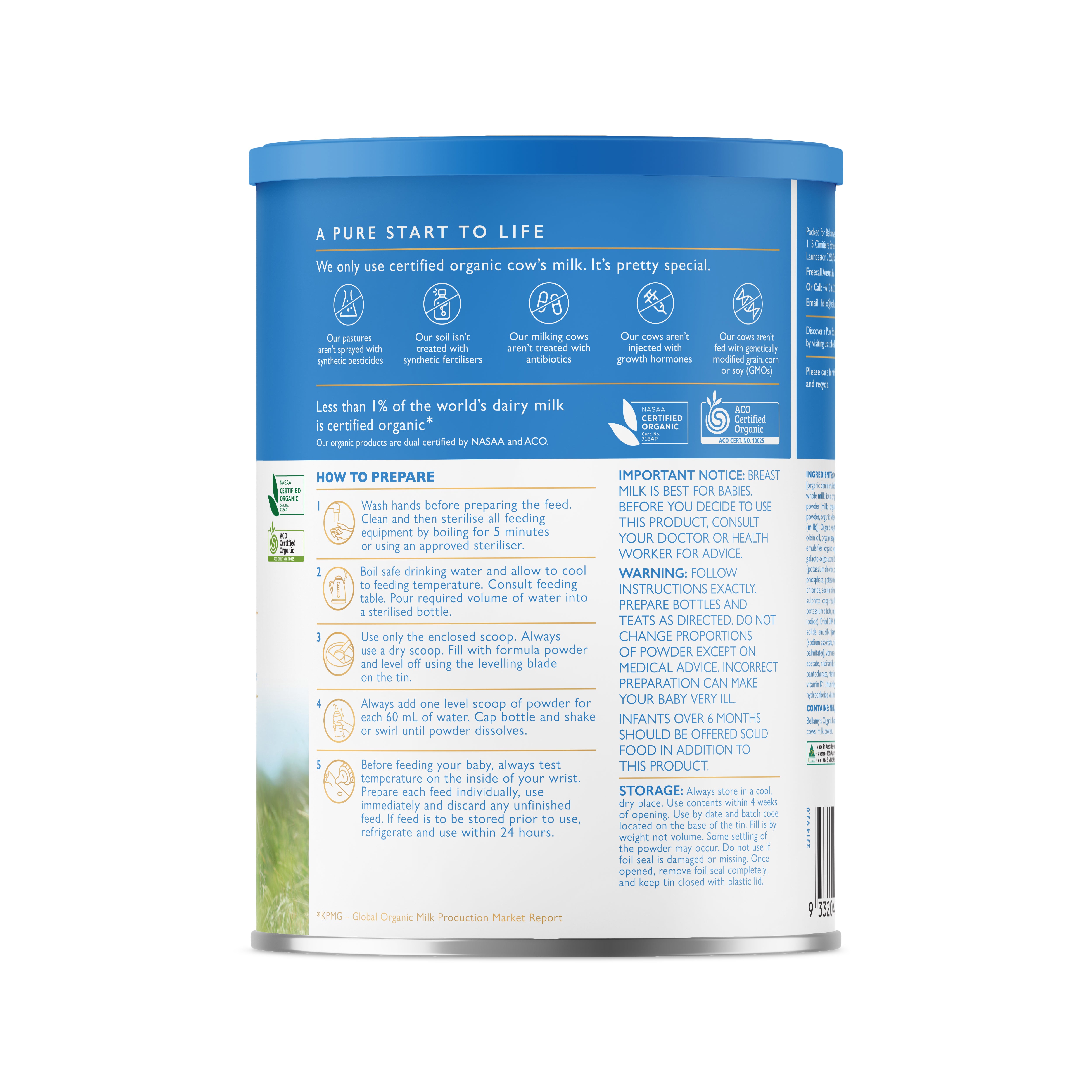 Formula (0-6 Months) – Bellamy's Organic