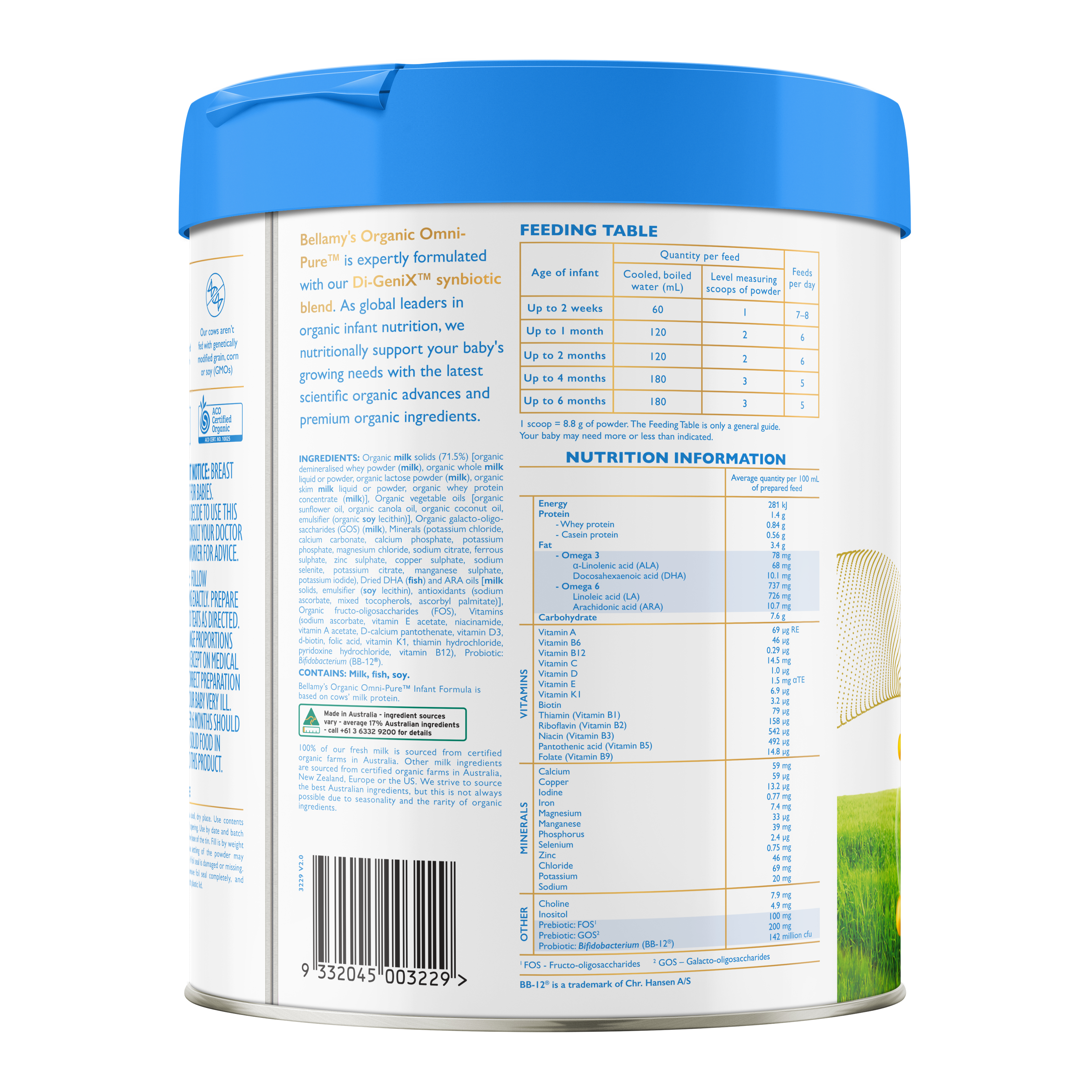 ミルク Bellamy's Organic Infant Formula 900g Baby Milk Formula's (Step 1,2,3) by Bellamy's 900g – Alive