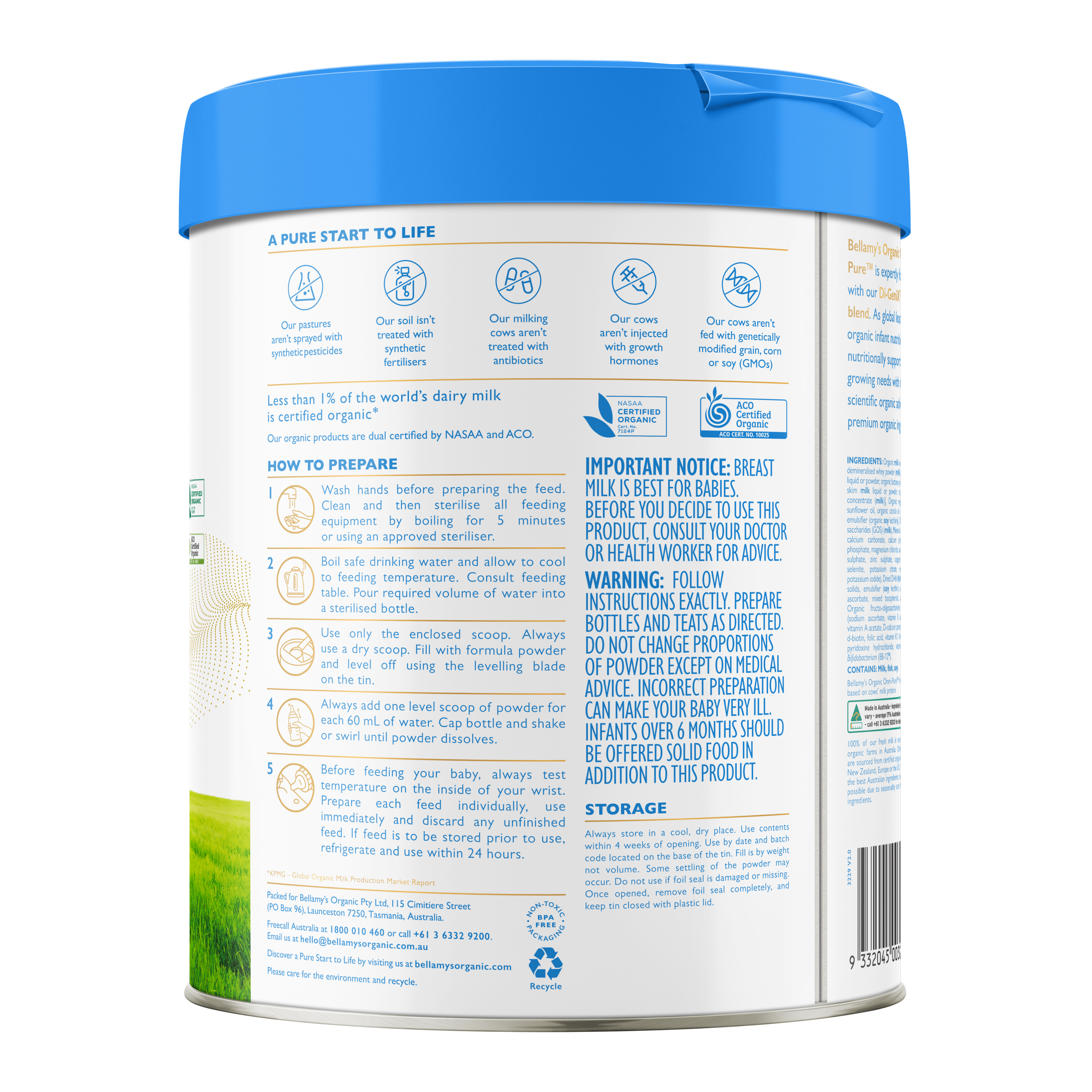 Omni-Pure Step Infant Formula – Bellamy's Organic