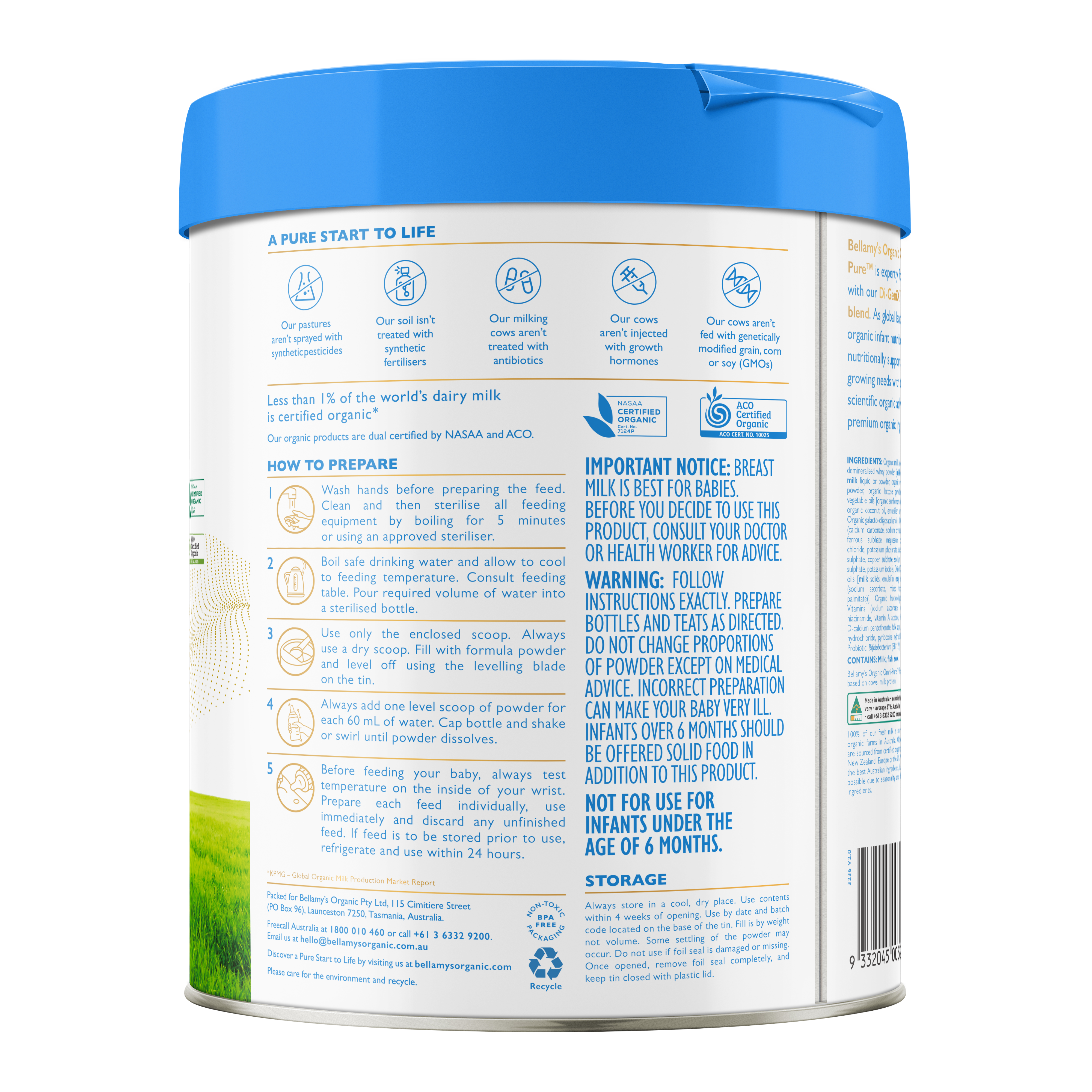 Bellamy's Organic Infant Formula 2缶セット Bellamy's Organic Step 2 Follow-On Formula 6-12m | Buy