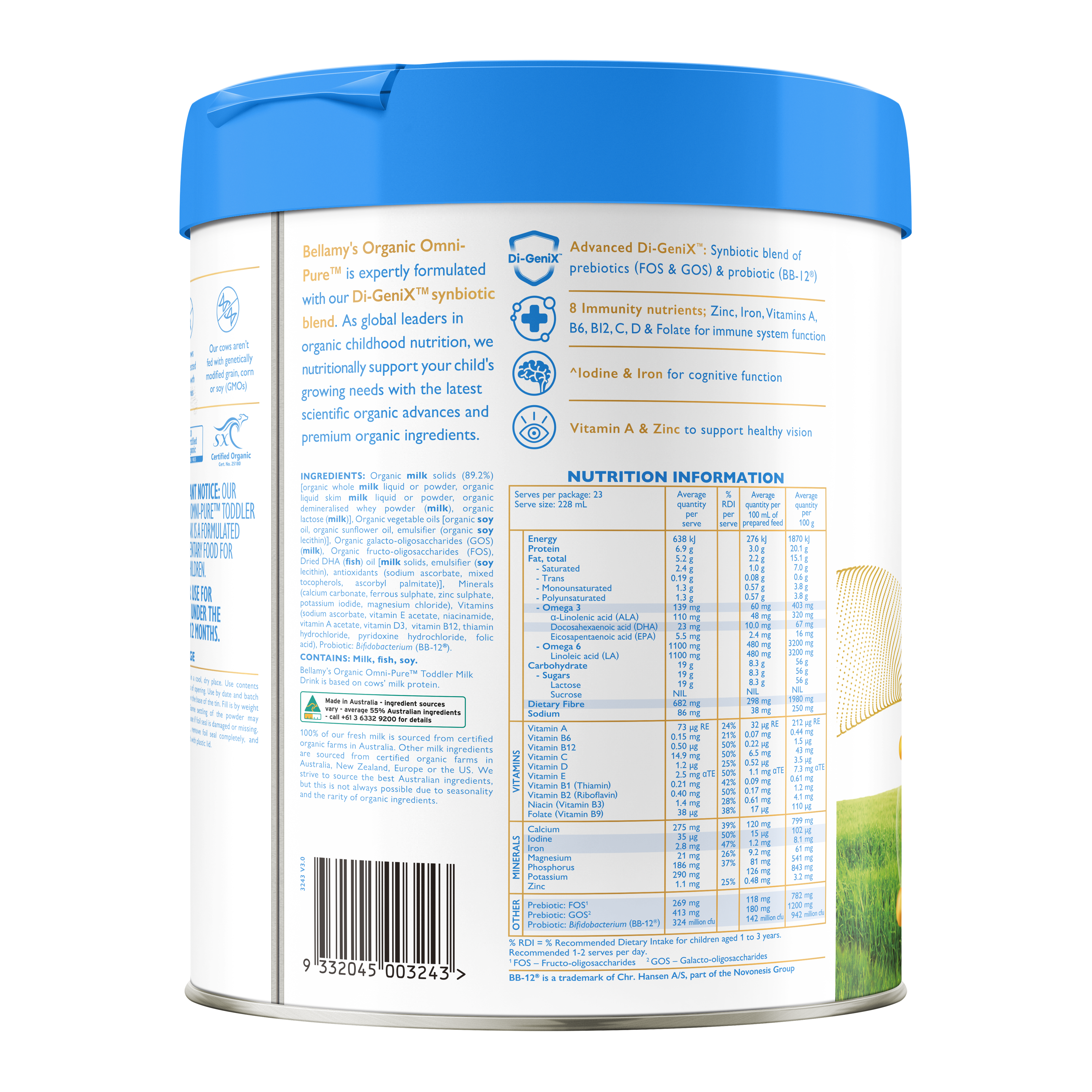 Omni-Pure Step 3 Toddler Milk Drink – Bellamy's Organic